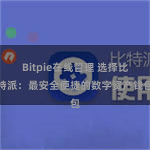 Bitpie在线管理 选择比特派：最安全便捷的数字资产钱包