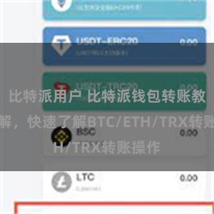 比特派用户 比特派钱包转账教程详解，快速了解BTC/ETH/TRX转账操作