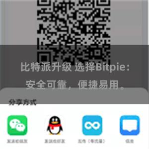 比特派升级 选择Bitpie：安全可靠，便捷易用。