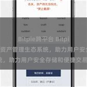 Bitpie跨平台 Bitpie钱包：打造数字资产管理生态系统，助力用户安全存储和便捷交易。