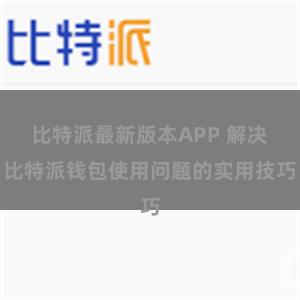 比特派最新版本APP 解决比特派钱包使用问题的实用技巧