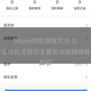 Bitpie钱包教程大全 比特派钱包支持的主要区块链网络解析