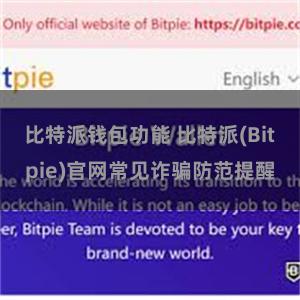 比特派钱包功能 比特派(Bitpie)官网常见诈骗防范提醒