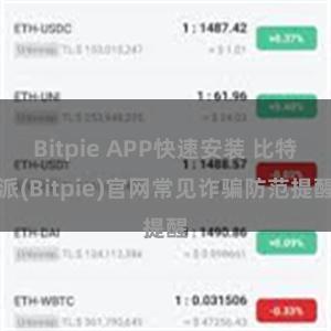 Bitpie APP快速安装 比特派(Bitpie)官网常见诈骗防范提醒