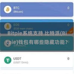 Bitpie系统支持 比特派(Bitpie)钱包有哪些隐藏功能？