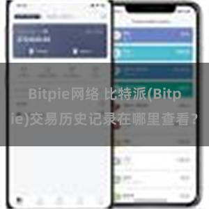 Bitpie网络 比特派(Bitpie)交易历史记录在哪里查看？